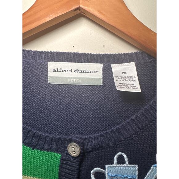 Alfred Dunner Garden Galore Floral Cardigan Sweater Medium Petite Grandmacore - Picture 2 of 4